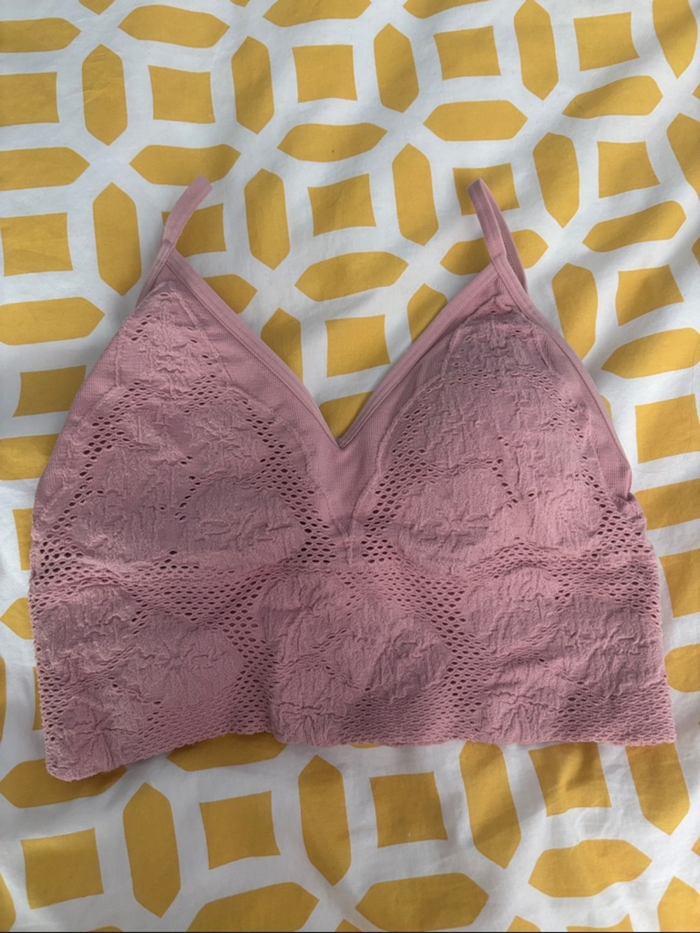 SO Dusty Pink Lace Bralette